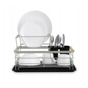 Διώροφη Μεταλλική Πιατοθήκη Στεγνωτήριο 43 x 32 x 27 cm Massido MS-601-Grey - Image 2