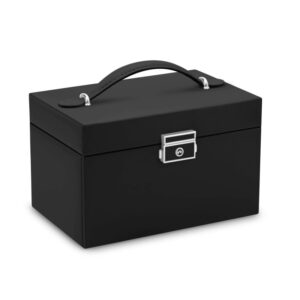 Κοσμηματοθήκη - Μπιζουτιέρα 18.6 x 14.8 x 11 cm Χρώματος Μαύρο Massido MS-700-Black - Image 4