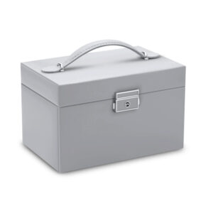 Κοσμηματοθήκη - Μπιζουτιέρα 18.6 x 14.8 x 11 cm Χρώματος Γκρι Massido MS-700-Grey - Image 4