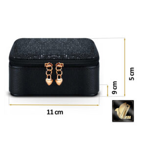 Κοσμηματοθήκη - Μπιζουτιέρα 11 x 9 x 5 cm Massido MS-701-Black - Image 3
