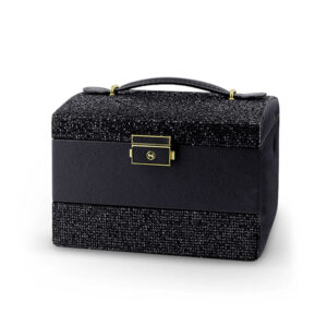 Κοσμηματοθήκη - Μπιζουτιέρα 17.5 x 13.7 x 12.5 cm Χρώματος Μαύρο Massido MS-705-Black - Image 3
