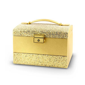 Κοσμηματοθήκη - Μπιζουτιέρα 17.5 x 13.7 x 12.5 cm Χρώματος Χρυσό Massido MS-705-Gold - Image 3