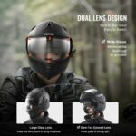 VEVOR Ακάλυπτο Κράνος Μοτοσυκλέτας Μοτοκρός με Ενσωματωμένη Επικοινωνία Bluetooth MTCJMKOZBLMHYTES9V0 - Image 4