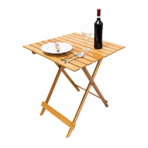 Ξύλινο Πτυσσόμενο Τραπέζι Εξωτερικού Χώρου 80 x 60 x 76 cm MWS17609 - Image 3