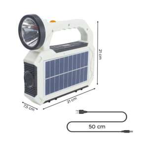 Πολυλειτουργικός Ηλιακός Φακός με Φως Έκτακτης Ανάγκης και Θύρα USB MWS19148 - Image 3