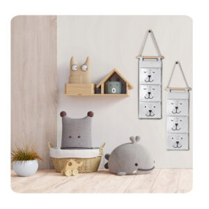 Κρεμαστή Υφασμάτινη Θήκη Αποθήκευσης 20 x 80 cm Nukido NK-403-Grey - Image 2