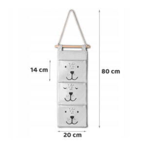 Κρεμαστή Υφασμάτινη Θήκη Αποθήκευσης 20 x 80 cm Nukido NK-403-Grey - Image 3