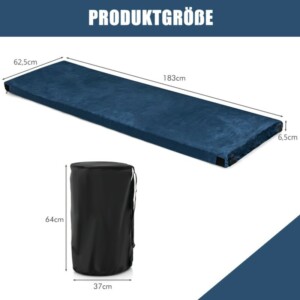 Costway  Άνετο και Πρακτικό Στρώμα Κάμπινγκ με Memory Foam και Αδιάβροχη Επένδυση Flannel NP10728NY - Image 3