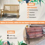 Costway Εξωτερικός Πάγκος HDPE Ανθεκτικός στις Καιρικές Συνθήκες με Άνετη Πλάτη και Βραχίονες, Μέγιστο Φορτίο 320 kg NP10895CF - Image 4