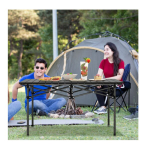 Πτυσσόμενο Τραπέζι Κάμπινγκ Αλουμινίου 95 x 55 x 50 cm Costway NP11004BK - Image 2