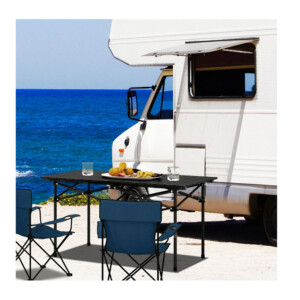 Πτυσσόμενο Τραπέζι Κάμπινγκ Αλουμινίου 95 x 55 x 50 cm Costway NP11004BK - Image 3