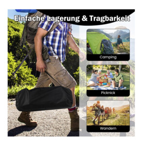 Πτυσσόμενο Τραπέζι Κάμπινγκ Αλουμινίου 95 x 55 x 50 cm Costway NP11004BK - Image 4