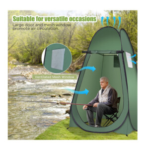 Σκηνή Αλλαγής Ρούχων / Ντους Pop-Up 120 x 120 x 190 cm Costway NP11198GN - Image 4