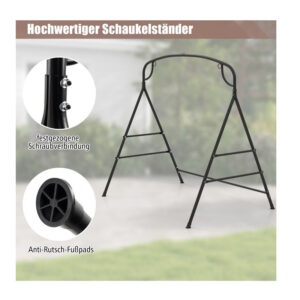 Μεταλλικός Σκελετός Κούνιας 180 x 133 x 182 cm Costway NP11346DK - Image 2