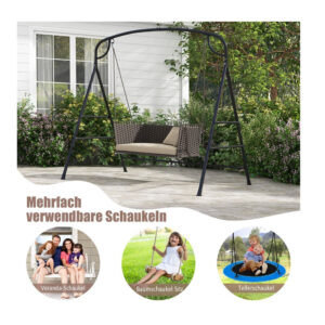 Μεταλλικός Σκελετός Κούνιας 180 x 133 x 182 cm Costway NP11346DK - Image 3