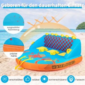 Costway  Φουσκωτό Τρίκλινο για Σκάφος Formula Tube για Καθιστή και Γονατιστή Χρήση 240 x 200 x 70 εκ. NP11600 - Image 5