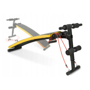 Πάγκος Κοιλιακών και Ασκήσεων Sit Up με 2 Λάστιχα Αντίστασης 133 x 52 x 73 cm Neo-Sport NS-08G - Image 5