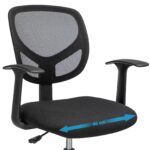 SONGMICS Εργονομική Καρέκλα Γραφείου, Μαύρη, 55-75 cm, OBN25BK  - Image 5