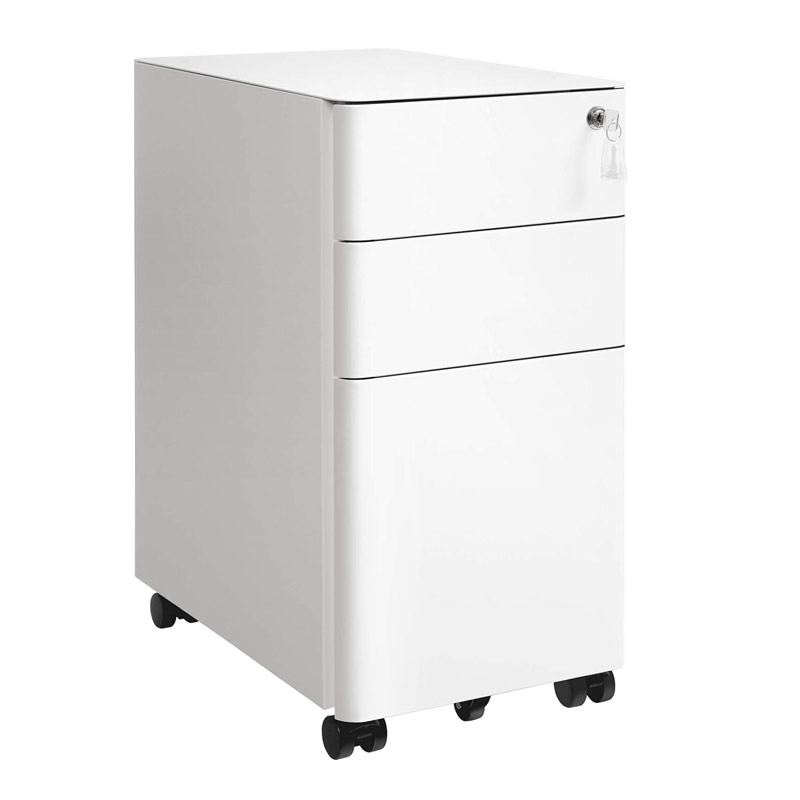 Τροχήλατη Μεταλλική Συρταριέρα Γραφείου με 3 Συρτάρια 30 x 46 x 59.5 cm Songmics OFC030W01 Τροχήλατη Μεταλλική Συρταριέρα Γραφείου με 3 Συρτάρια 30 x 46 x 59.5 cm Songmics OFC030W01