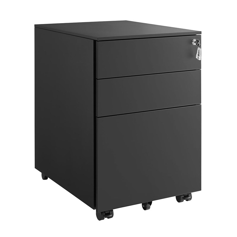Τροχήλατη Μεταλλική Συρταριέρα Γραφείου με 3 Συρτάρια 52 x 39 x 60 cm Χρώματος Μαύρο Songmics OFC60BK Τροχήλατη Μεταλλική Συρταριέρα Γραφείου με 3 Συρτάρια 52 x 39 x 60 cm Χρώματος Μαύρο Songmics OFC60BK