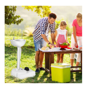 Φορητός Νιπτήρας Κάμπινγκ με Βάση 17 Lt Costway OP70582 - Image 4