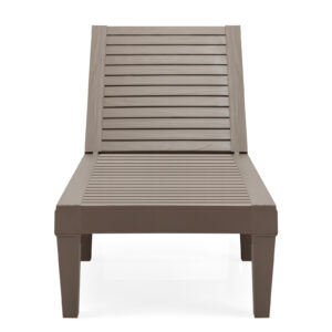 Costway  Ξαπλώστρα κήπου με ρυθμιζόμενη πλάτη 190 x 57.5 x 29cm Καφέ OP70808CF - Image 3