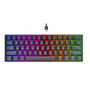 Ασύρματο Μηχανικό Πληκτρολόγιο USB Bluetooth με RGB Φωτισμό US Brown All Claw Preyon PBAC61B - Image 4