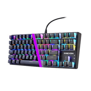 Ενσύρματο Μηχανικό Πληκτρολόγιο USB με RGB Φωτισμό US Brown Blitz Claw Preyon PBRBC87B - Image 3