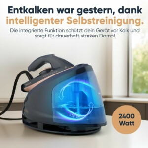 Σύστημα Σιδερώματος με Ατμό 2400W 4 bar με Κεραμική Σόλα - Μπλε/Rose Gold PC-DBS3127 Proficare - Image 3