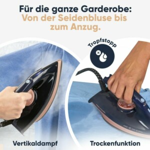 Σύστημα Σιδερώματος με Ατμό 2400W 4 bar με Κεραμική Σόλα - Μπλε/Rose Gold PC-DBS3127 Proficare - Image 4