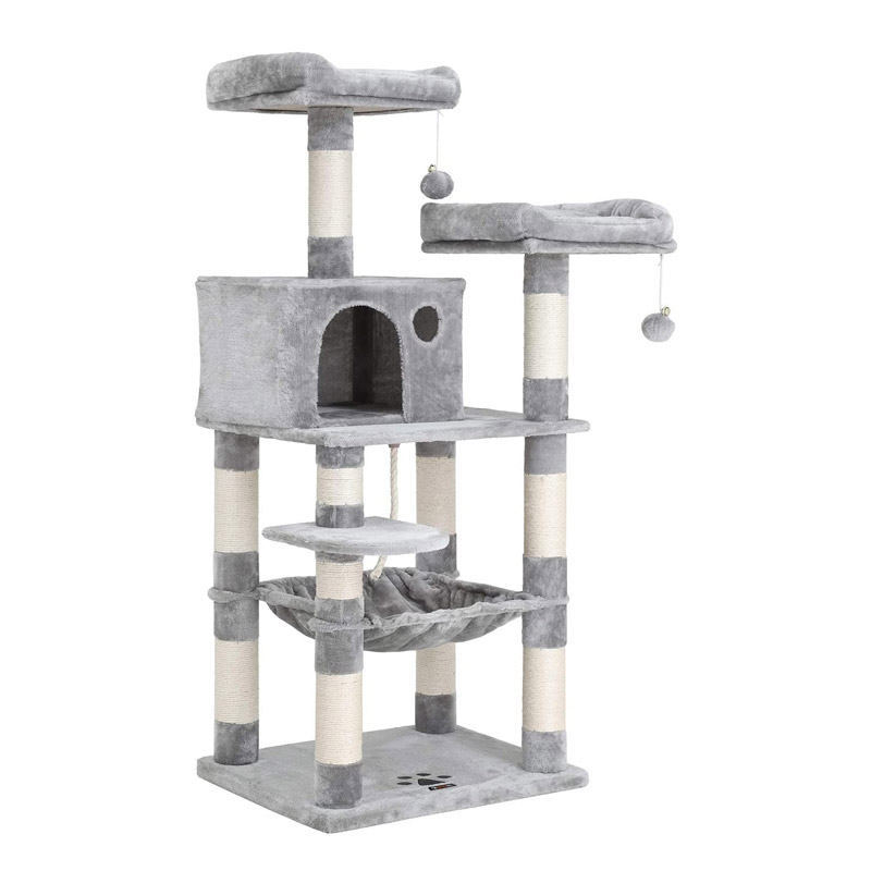 Δέντρο Γάτας - Ονυχοδρόμιο 55 x 45 x 143 cm Χρώματος Γκρι Feandrea PCT15W Δέντρο Γάτας - Ονυχοδρόμιο 55 x 45 x 143 cm Χρώματος Γκρι Feandrea PCT15W