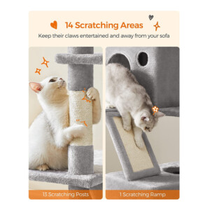 Δέντρο Γάτας - Ονυχοδρόμιο 60 x 50 x 206 cm Feandrea PCT190W01 - Image 2