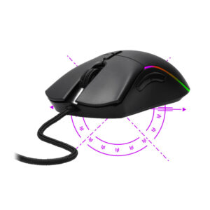 Ενσύρματο Οπτικό Ποντίκι Gaming με 7 Πλήκτρα 12400 DPI RGB Hawk Customizable Preyon PHC27B - Image 3