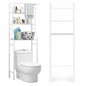 Επιδαπέδια Ραφιέρα Μπάνιου με 3 Ράφια Λευκό ModernHome PJJBR1005 - Image 5