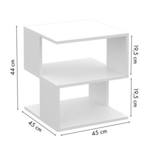 Βοηθητικό Ξύλινο Τετράγωνο Τραπεζάκι 45 x 45 x 44 cm ModernHome PJJCFT0063 - Image 4