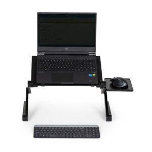 Πτυσσόμενο Τραπεζάκι Αλουμινίου για Laptop έως 17 με Βάση για Ποντίκι ModernHome PJJLT0005 - Image 3