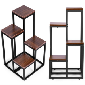 Ραφιέρα για Λουλούδια και Διακοσμητικά με 4 ράφια PJJPS0011-Dark ModernHome