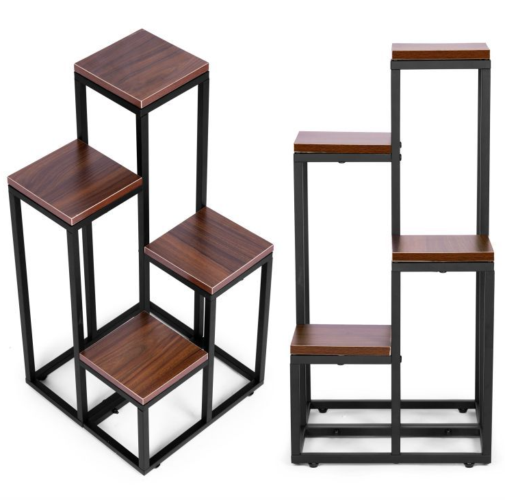 Ραφιέρα για Λουλούδια και Διακοσμητικά με 4 ράφια PJJPS0011-Dark ModernHome Ραφιέρα για Λουλούδια και Διακοσμητικά με 4 ράφια PJJPS0011-Dark ModernHome