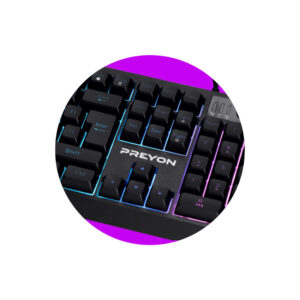 Ενσύρματο Πληκτρολόγιο Μεμβράνης USB με RGB Φωτισμό US Long Claw Alpha Preyon PLCA104B - Image 2