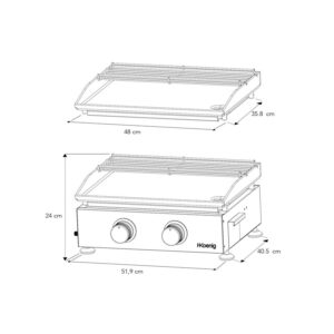 Ψησταριά Αερίου με 2 Καυστήρες H.Koenig PLX820 - Image 4