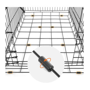 Αναδιπλούμενο Μεταλλικό Κλουβί Σκύλου με 2 Πόρτες 77.5 x 48.5 x 55.5 cm Feandrea PPD42H - Image 3