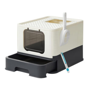 Φορητή Κλειστή Τουαλέτα Γάτας 54.3 x 42.5 x 37.8 cm Feandrea PPT001W01 - Image 4