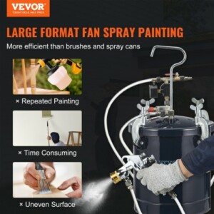 Δοχείο Πίεσης Βαφής VEVOR 10L με 2 Πιστόλια & 2 Μπεκ  PQ10L15MM40MM6P5YV0 - Image 2