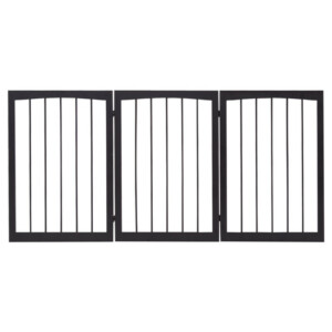 Costway Πτυσσόμενο Διαχωριστικό Προστασίας για Κατοικίδια από Ξύλο Πεύκου 80x60 εκ. PS7854