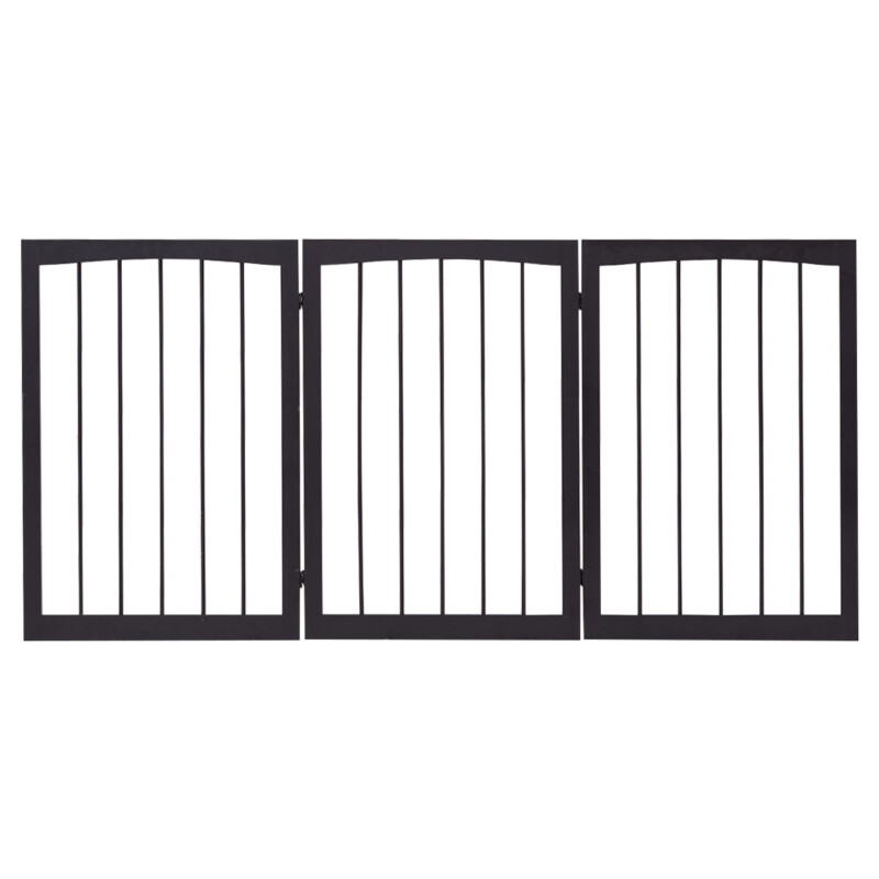 Costway Πτυσσόμενο Διαχωριστικό Προστασίας για Κατοικίδια από Ξύλο Πεύκου 80x60 εκ. PS7854