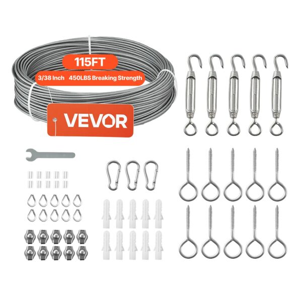 VEVOR Ανοξείδωτο Σύρμα 304 για Ράγες & Κήπους