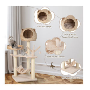 Δέντρο Γάτας - Ονυχοδρόμιο 49.5 x 49.5 x 121 cm Costway PV10069NA - Image 4