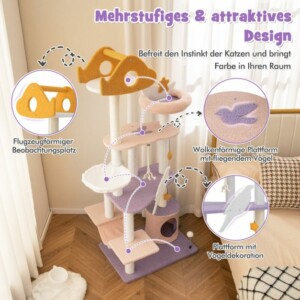 Δέντρο Γάτας - Ονυχοδρόμιο 167 cm  COSTWAY PV10139PU - Image 2