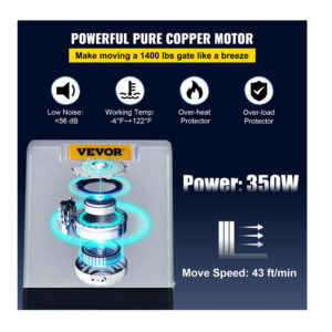 Αυτόματο Μοτέρ Συρόμενης Γκαραζόπορτας έως 600 Kg με 2 Τηλεχειριστήρια VEVOR PYLLJ000000000001V2 - Image 3