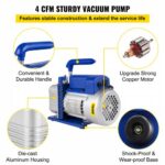 VEVOR Θάλαμος Κενού 2 Γαλόνια με Αντλία 4CFM 1/3HP για Σιλικόνη & Εποξική Ρητίνη  QCKTZKB4CFM1-3J2TV2 - Image 3